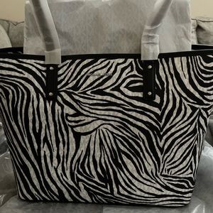 Michael kors large zebra tote